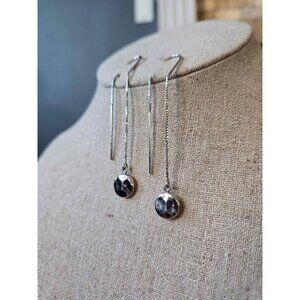 Minimalist Threader Earrings Sterling 925 Diadema Italy